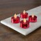 Northlight LED Flameless Flickering Tea Light Candles - Metallic Red- Set of 4